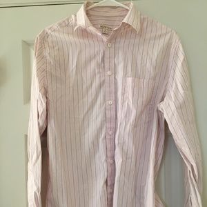 Merona Pink striped button down